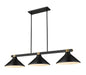 Z-Lite Canada - Three Light Billiard - Bronte - Matte Black + Rubbed Brass- Union Lighting Luminaires Decor