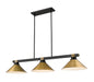 Z-Lite Canada - Three Light Billiard - Bronte - Matte Black + Rubbed Brass- Union Lighting Luminaires Decor