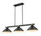 Z-Lite Canada - Three Light Billiard - Bronte - Matte Black + Rubbed Brass- Union Lighting Luminaires Decor
