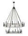 Z-Lite Canada - 20 Light Chandelier - Dennison - Matte Black- Union Lighting Luminaires Decor