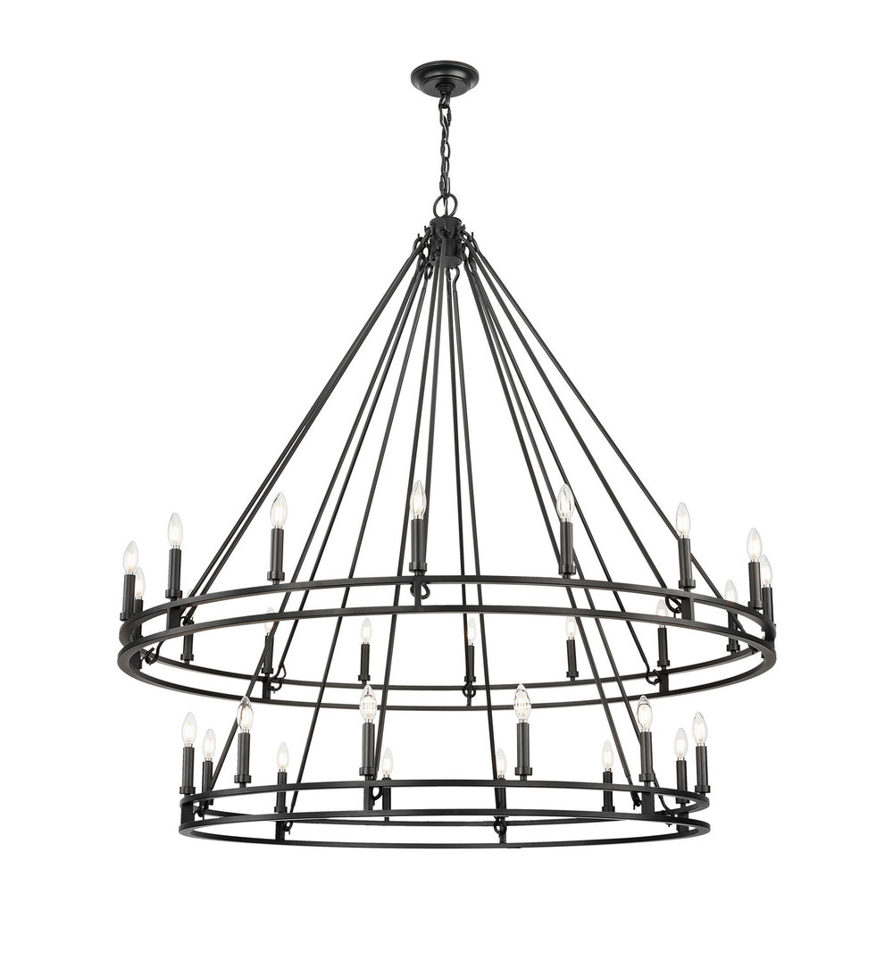 Z-Lite Canada - 28 Light Chandelier - Dennison - Matte Black- Union Lighting Luminaires Decor
