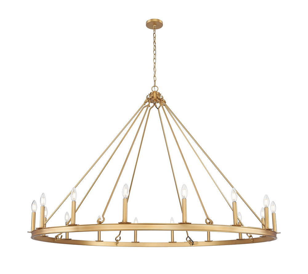 Z-Lite Canada - 16 Light Chandelier - Barclay - Rubbed Brass- Union Lighting Luminaires Decor