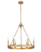 Z-Lite Canada - Six Light Chandelier - Barclay - Rubbed Brass- Union Lighting Luminaires Decor
