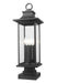 Z-Lite Canada - Four Light Outdoor Pier Mounted Fixture - Tiberius - Black- Union Lighting Luminaires Decor
