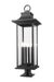 Z-Lite Canada - Six Light Outdoor Pier Mounted Fixture - Tiberius - Black- Union Lighting Luminaires Decor