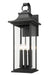 Z-Lite Canada - Six Light Outdoor Wall Light - Tiberius - Black- Union Lighting Luminaires Decor
