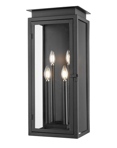 Z-Lite Canada - Four Light Outdoor Wall Light - Nova - Black- Union Lighting Luminaires Decor