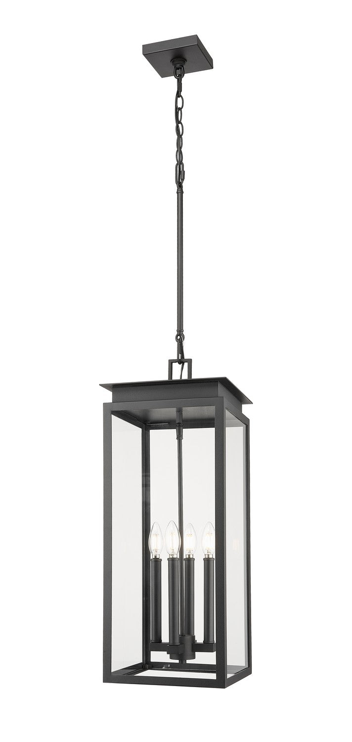 Z-Lite Canada - Four Light Outdoor Chain Mount Ceiling Fixture - Nova - Black- Union Lighting Luminaires Decor