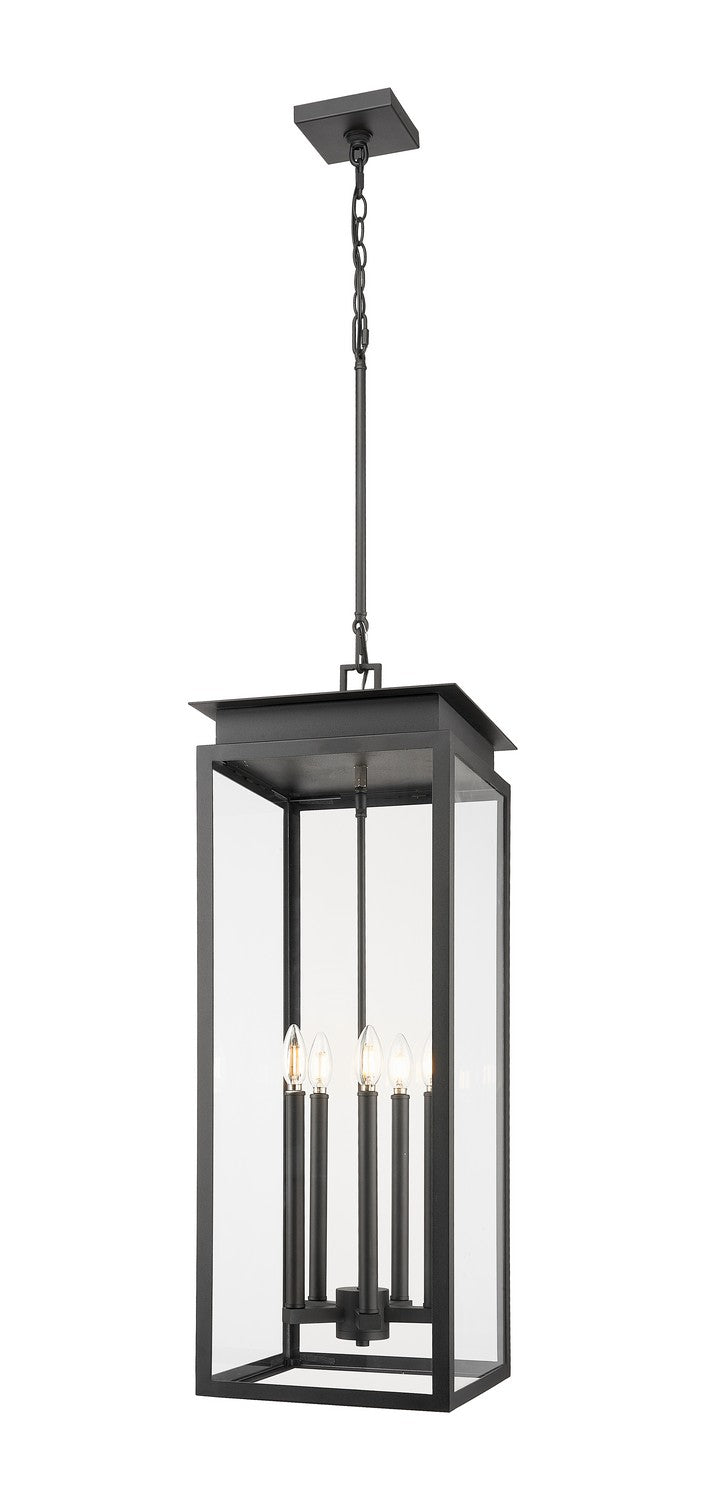 Z-Lite Canada - Five Light Outdoor Chain Mount Ceiling Fixture - Nova - Black- Union Lighting Luminaires Decor