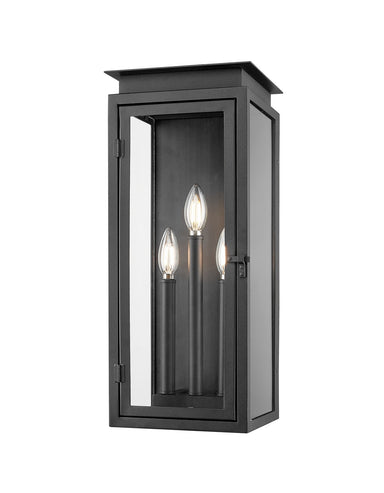 Z-Lite Canada - Three Light Outdoor Wall Light - Nova - Black- Union Lighting Luminaires Decor