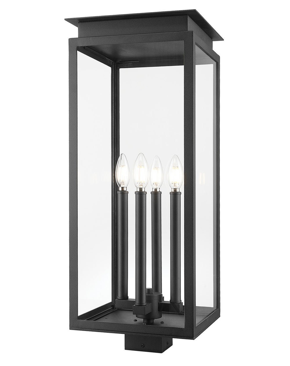 Z-Lite Canada - Four Light Outdoor Post Mount Fixture - Nova - Black- Union Lighting Luminaires Decor