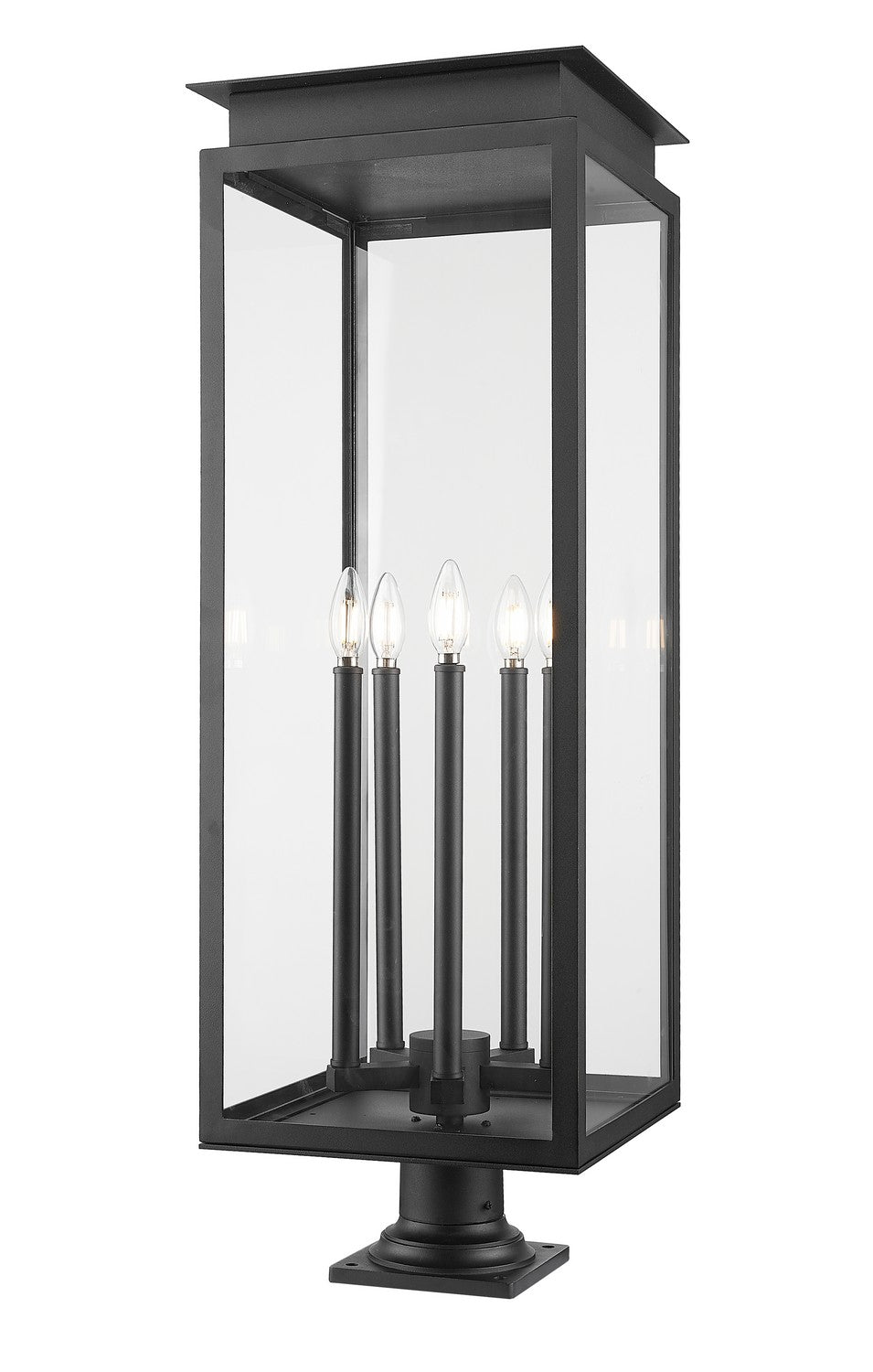 Z-Lite Canada - Five Light Outdoor Pier Mounted Fixture - Nova - Black- Union Lighting Luminaires Decor