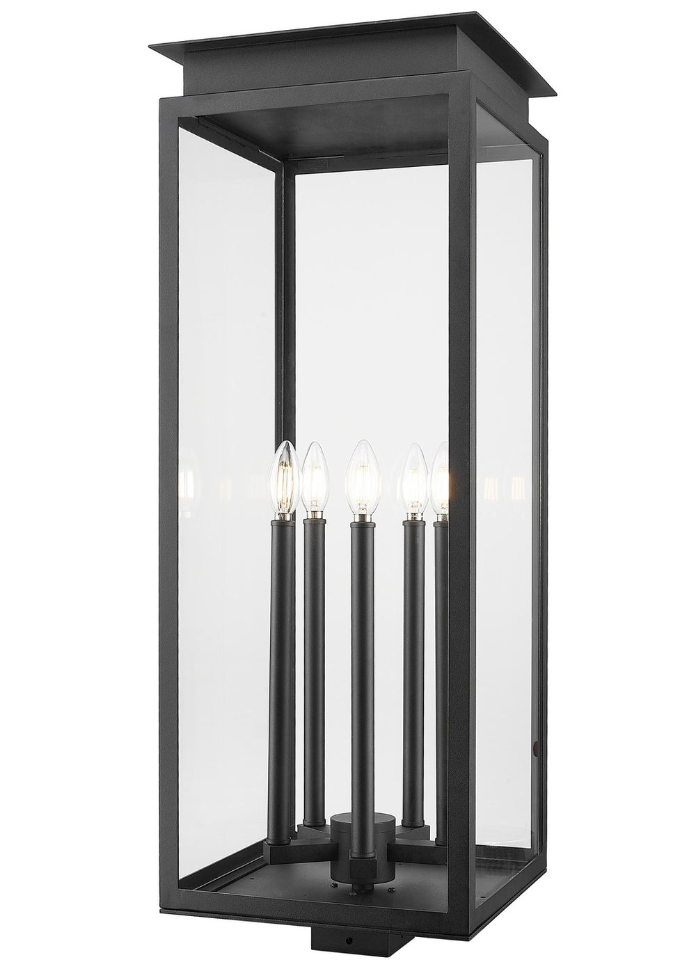 Z-Lite Canada - Five Light Outdoor Post Mount Fixture - Nova - Black- Union Lighting Luminaires Decor