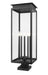 Z-Lite Canada - Five Light Outdoor Pier Mounted Fixture - Nova - Black- Union Lighting Luminaires Decor