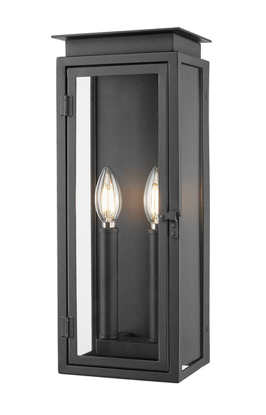 Z-Lite Canada - Two Light Outdoor Wall Sconce - Nova - Black- Union Lighting Luminaires Decor