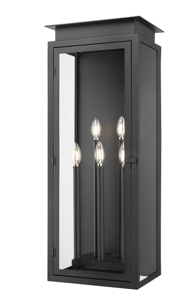 Z-Lite Canada - Five Light Outdoor Wall Light - Nova - Black- Union Lighting Luminaires Decor