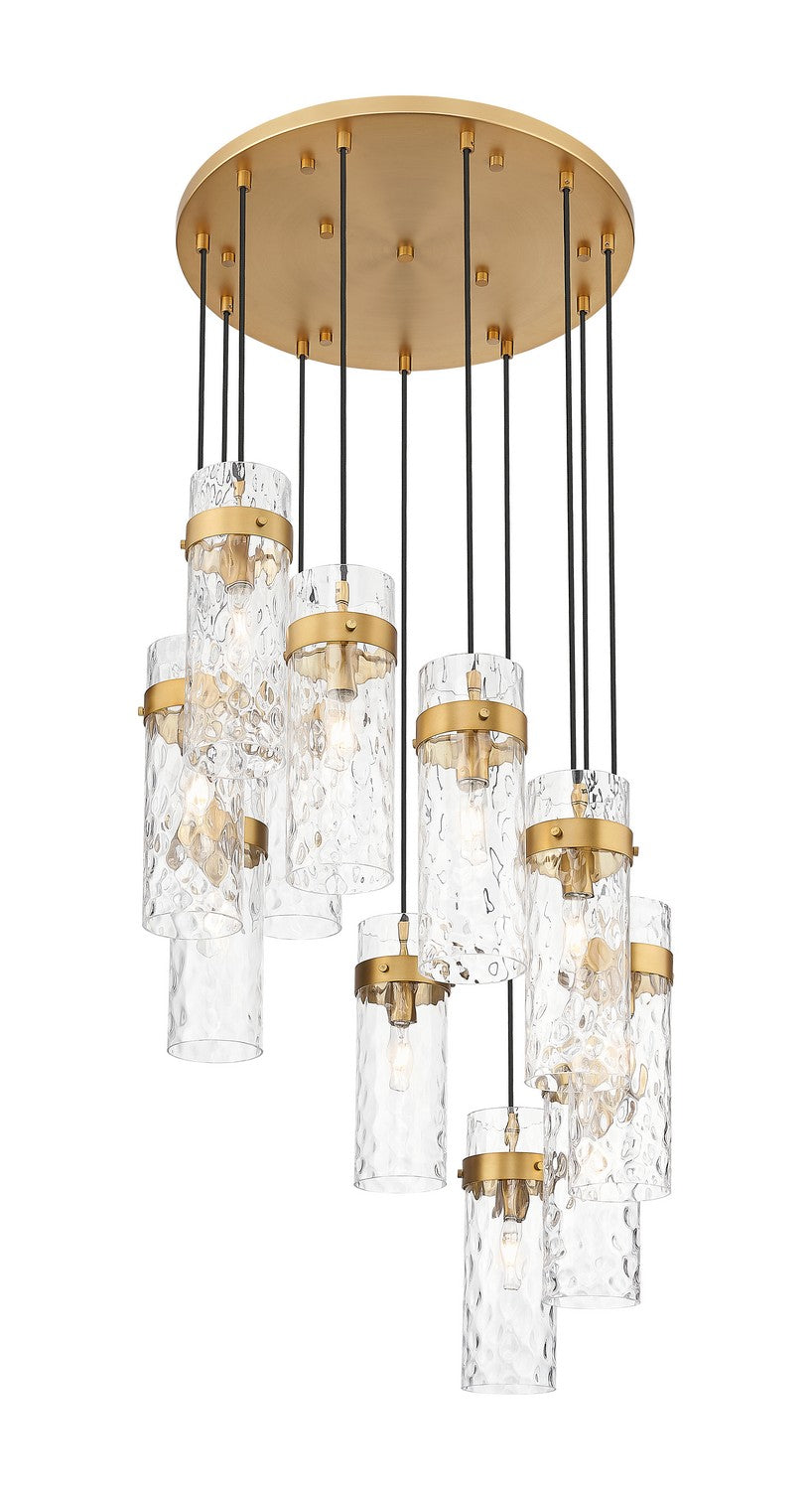 Z-Lite Canada - 11 Light Chandelier - Fontaine - Rubbed Brass- Union Lighting Luminaires Decor