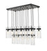 Z-Lite Canada - 17 Light Linear Chandelier - Fontaine - Matte Black- Union Lighting Luminaires Decor
