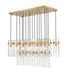 Z-Lite Canada - 17 Light Linear Chandelier - Fontaine - Rubbed Brass- Union Lighting Luminaires Decor