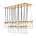 Z-Lite Canada - 23 Light Linear Chandelier - Fontaine - Rubbed Brass- Union Lighting Luminaires Decor