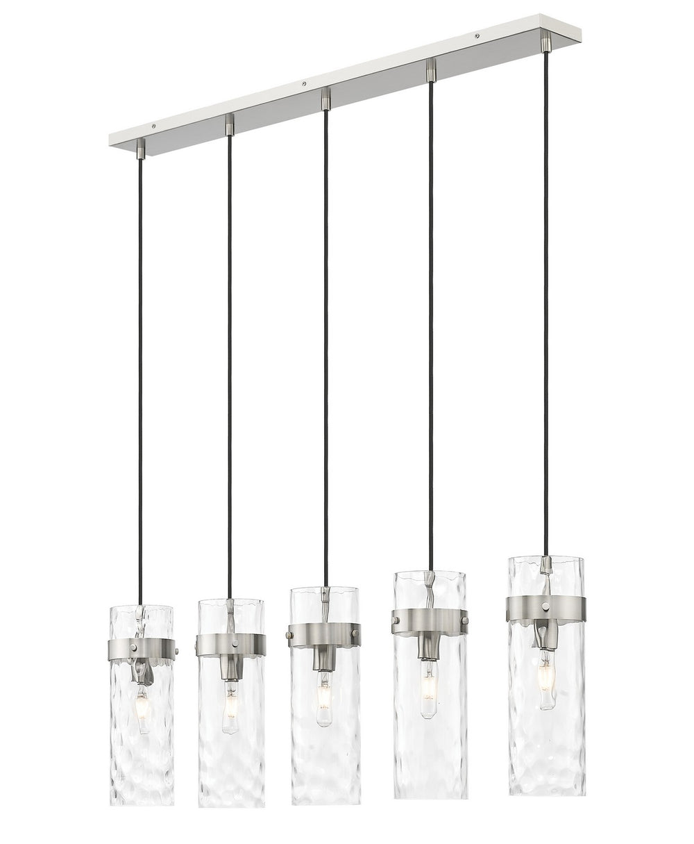 Z-Lite Canada - Five Light Linear Chandelier - Fontaine - Brushed Nickel- Union Lighting Luminaires Decor