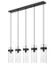 Z-Lite Canada - Five Light Linear Chandelier - Fontaine - Matte Black- Union Lighting Luminaires Decor