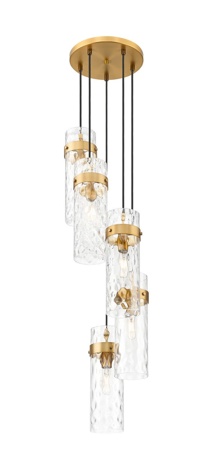 Z-Lite Canada - Five Light Chandelier - Fontaine - Rubbed Brass- Union Lighting Luminaires Decor