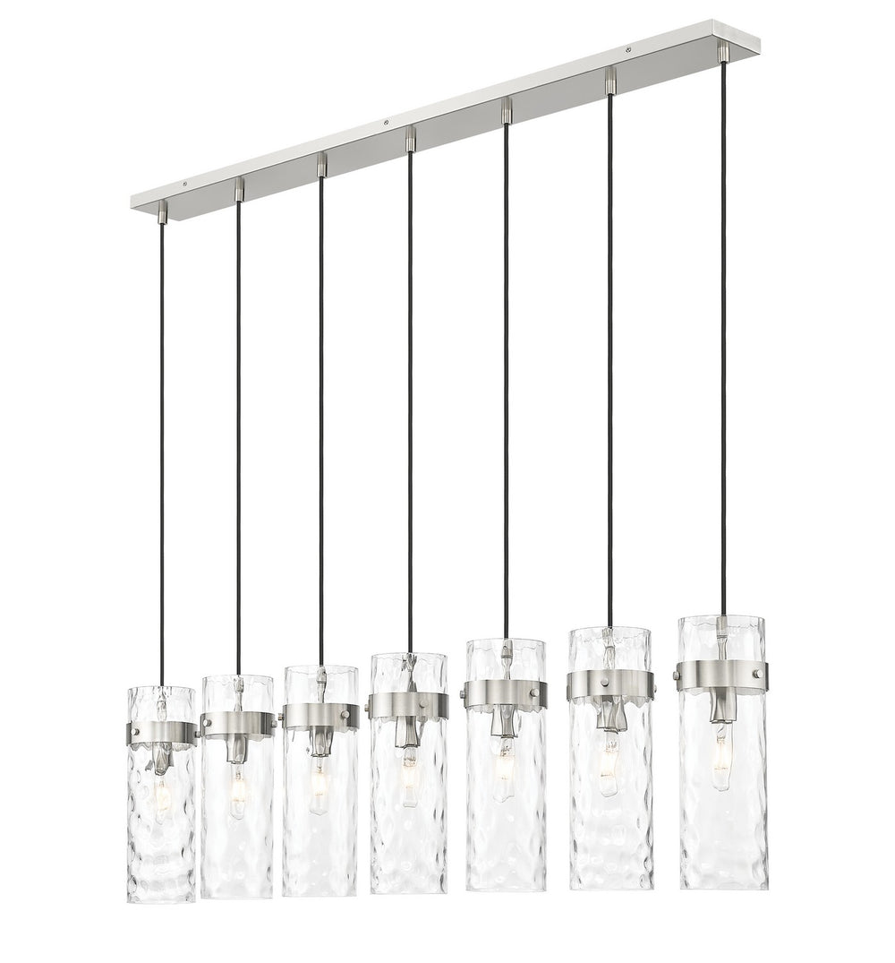 Z-Lite Canada - Seven Light Linear Chandelier - Fontaine - Brushed Nickel- Union Lighting Luminaires Decor
