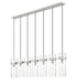 Z-Lite Canada - Seven Light Linear Chandelier - Fontaine - Brushed Nickel- Union Lighting Luminaires Decor