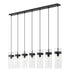 Z-Lite Canada - Seven Light Linear Chandelier - Fontaine - Matte Black- Union Lighting Luminaires Decor