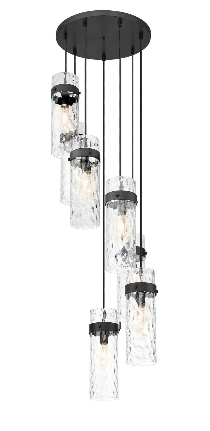 Z-Lite Canada - Seven Light Chandelier - Fontaine - Matte Black- Union Lighting Luminaires Decor