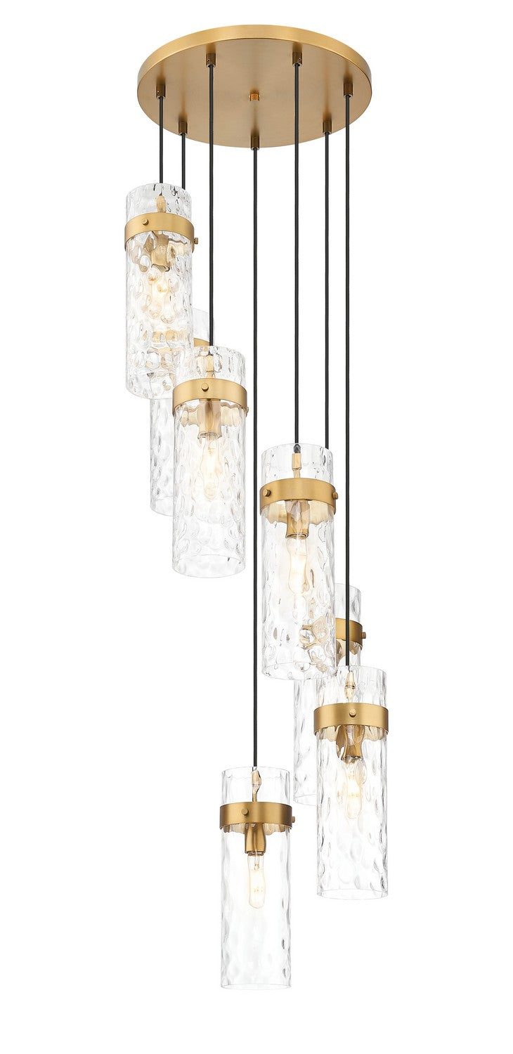 Z-Lite Canada - Seven Light Chandelier - Fontaine - Rubbed Brass- Union Lighting Luminaires Decor