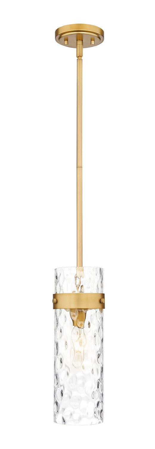 Z-Lite Canada - One Light Pendant - Fontaine - Rubbed Brass- Union Lighting Luminaires Decor