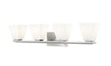 Z-Lite Canada - Four Light Vanity - Annalise - Brushed Nickel- Union Lighting Luminaires Decor