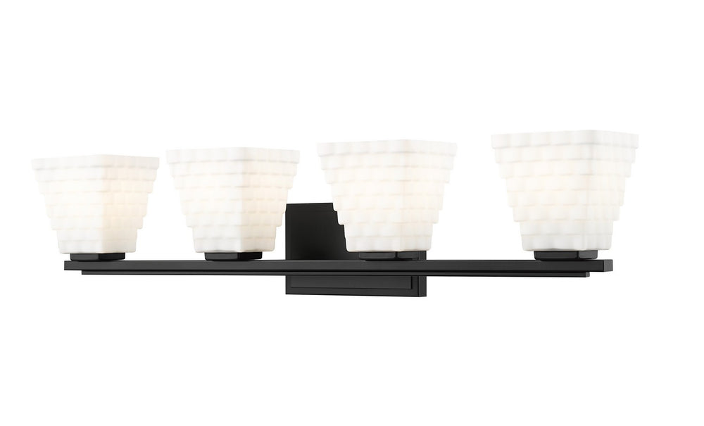 Z-Lite Canada - Four Light Vanity - Annalise - Matte Black- Union Lighting Luminaires Decor