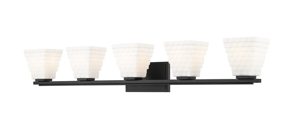 Z-Lite Canada - Five Light Vanity - Annalise - Matte Black- Union Lighting Luminaires Decor