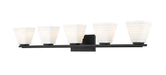 Z-Lite Canada - Five Light Vanity - Annalise - Matte Black- Union Lighting Luminaires Decor