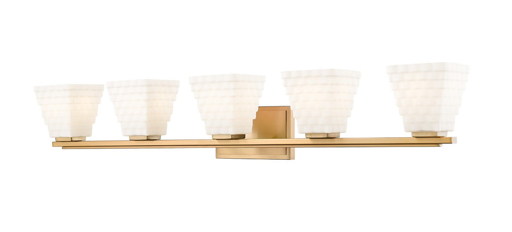 Z-Lite Canada - Five Light Vanity - Annalise - Modern Gold- Union Lighting Luminaires Decor