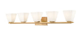 Z-Lite Canada - Five Light Vanity - Annalise - Modern Gold- Union Lighting Luminaires Decor