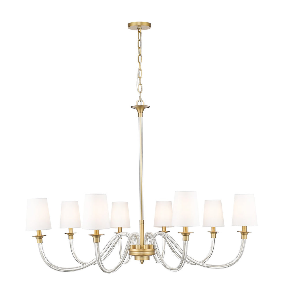 Z-Lite Canada - Eight Light Chandelier - Katerina - Rubbed Brass- Union Lighting Luminaires Decor