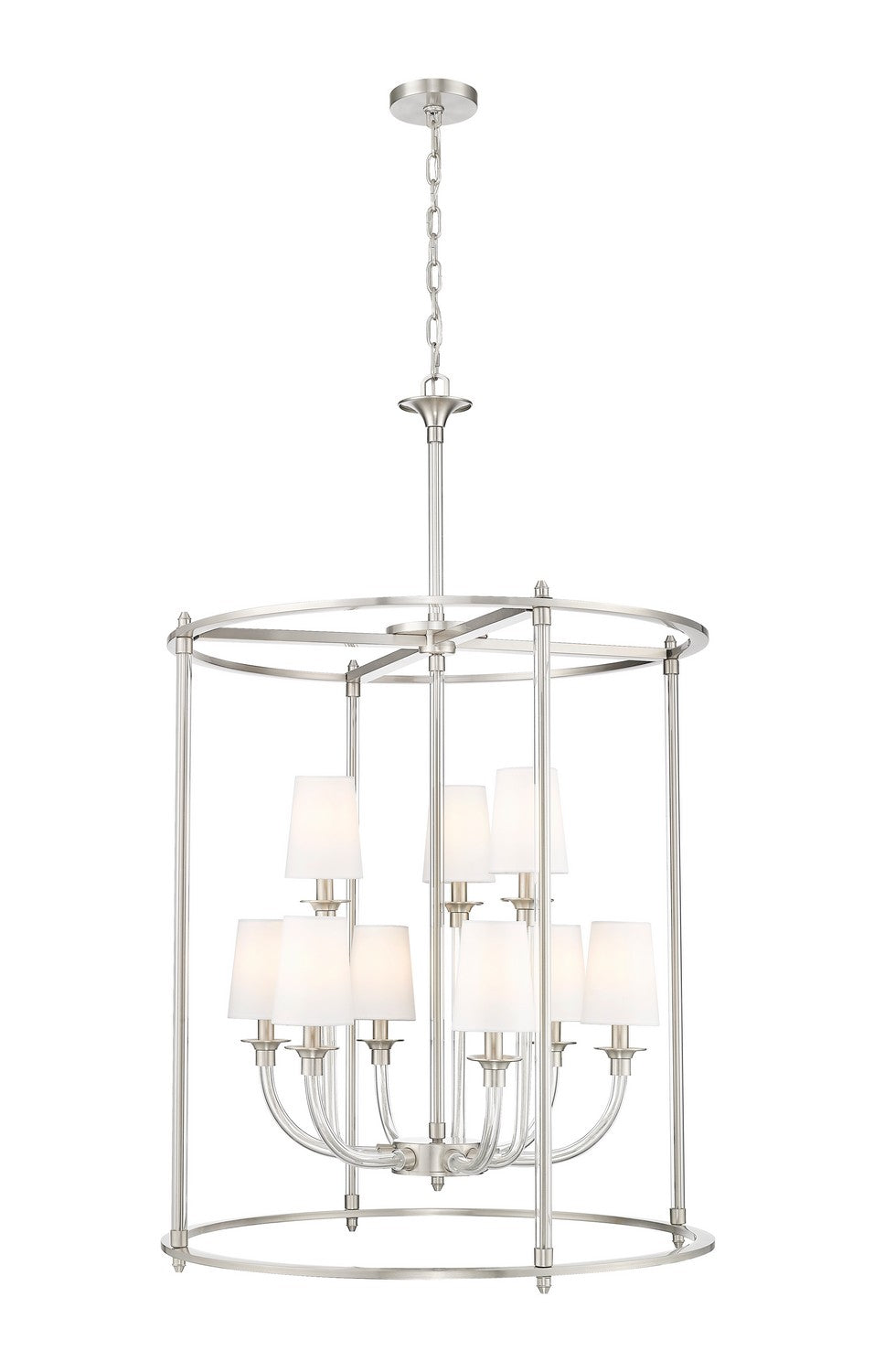 Z-Lite Canada - Nine Light Chandelier - Katerina - Brushed Nickel- Union Lighting Luminaires Decor