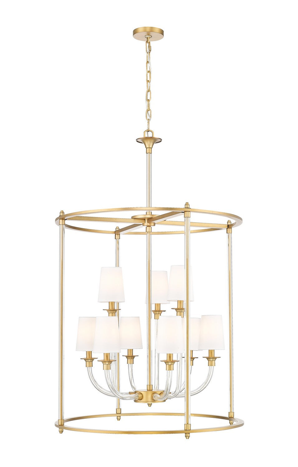 Z-Lite Canada - Nine Light Chandelier - Katerina - Rubbed Brass- Union Lighting Luminaires Decor