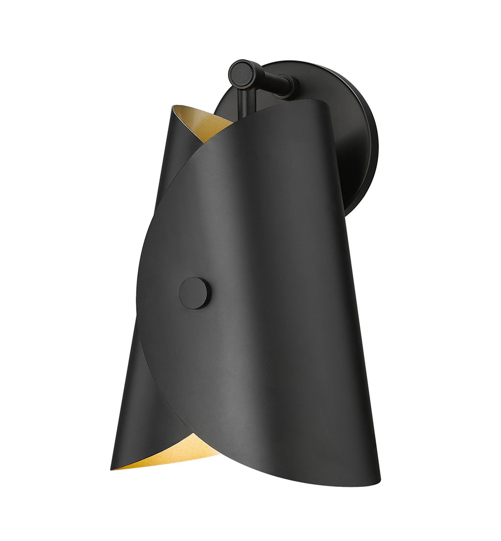 Z-Lite Canada - One Light Wall Sconce - Salone - Matte Black- Union Lighting Luminaires Decor