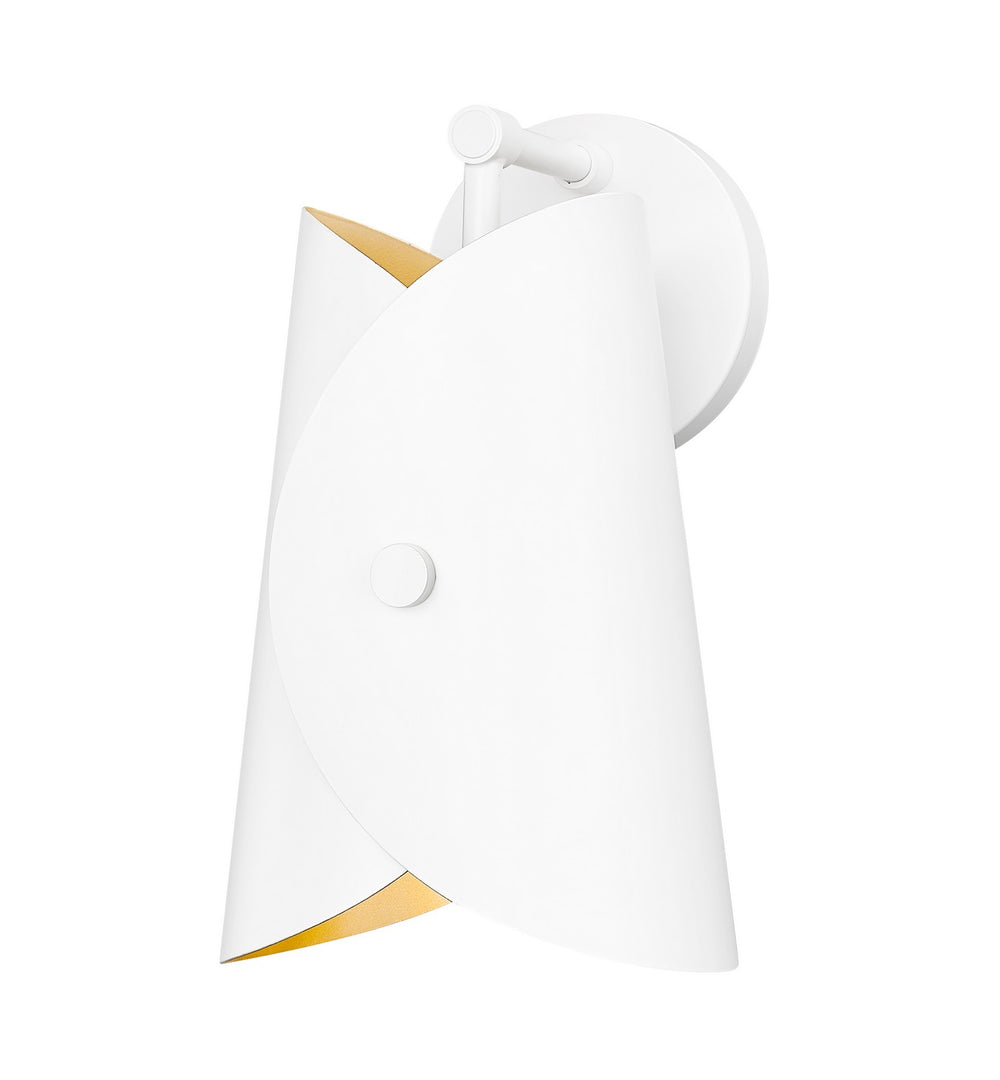Z-Lite Canada - One Light Wall Sconce - Salone - Matte White- Union Lighting Luminaires Decor