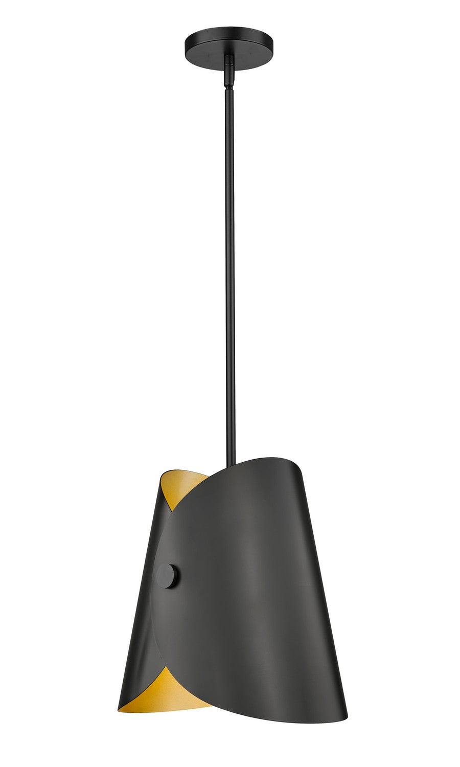 Z-Lite Canada - One Light Pendant - Salone - Matte Black- Union Lighting Luminaires Decor