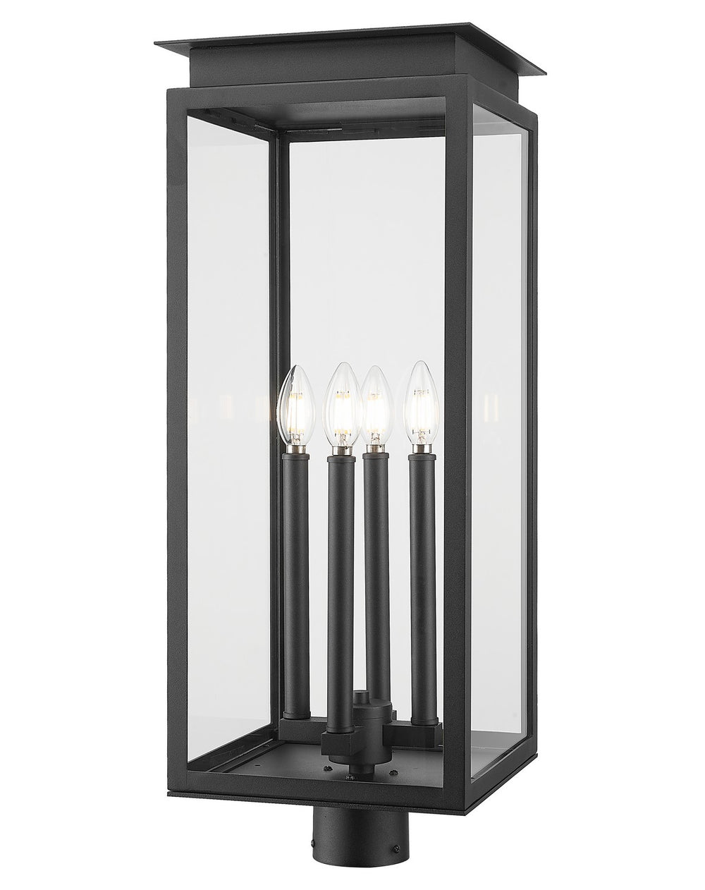 Z-Lite Canada - Four Light Outdoor Post Mount Fixture - Nova - Black- Union Lighting Luminaires Decor