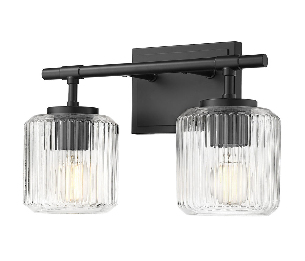 Z-Lite Canada - Two Light Vanity - Landon - Matte Black- Union Lighting Luminaires Decor