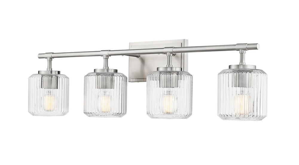 Z-Lite Canada - Four Light Vanity - Landon - Brushed Nickel- Union Lighting Luminaires Decor