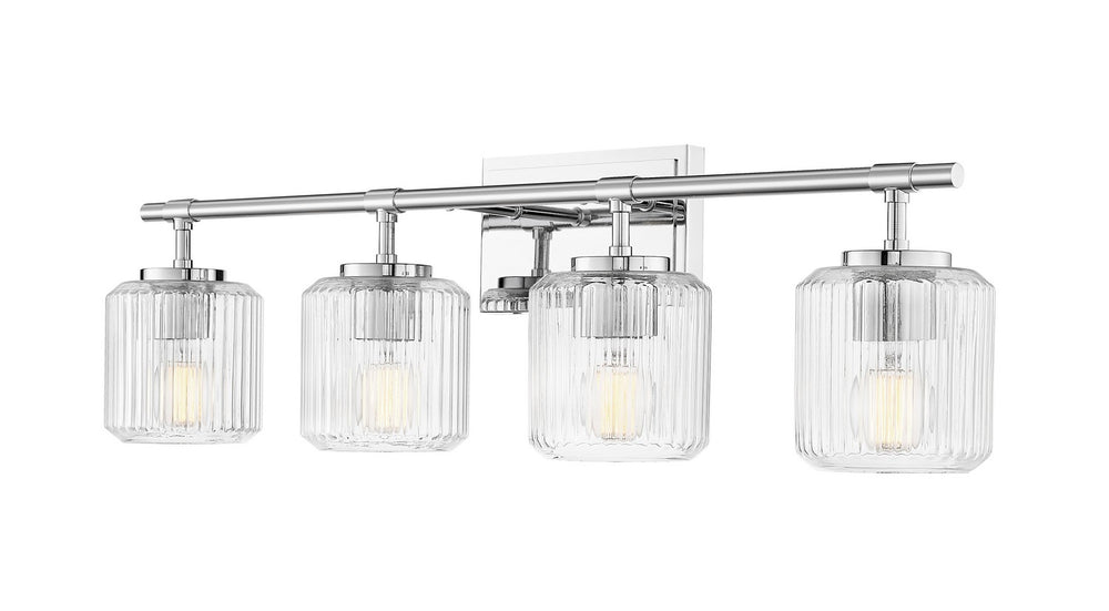 Z-Lite Canada - Four Light Vanity - Landon - Chrome- Union Lighting Luminaires Decor