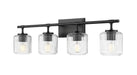 Z-Lite Canada - Four Light Vanity - Landon - Matte Black- Union Lighting Luminaires Decor